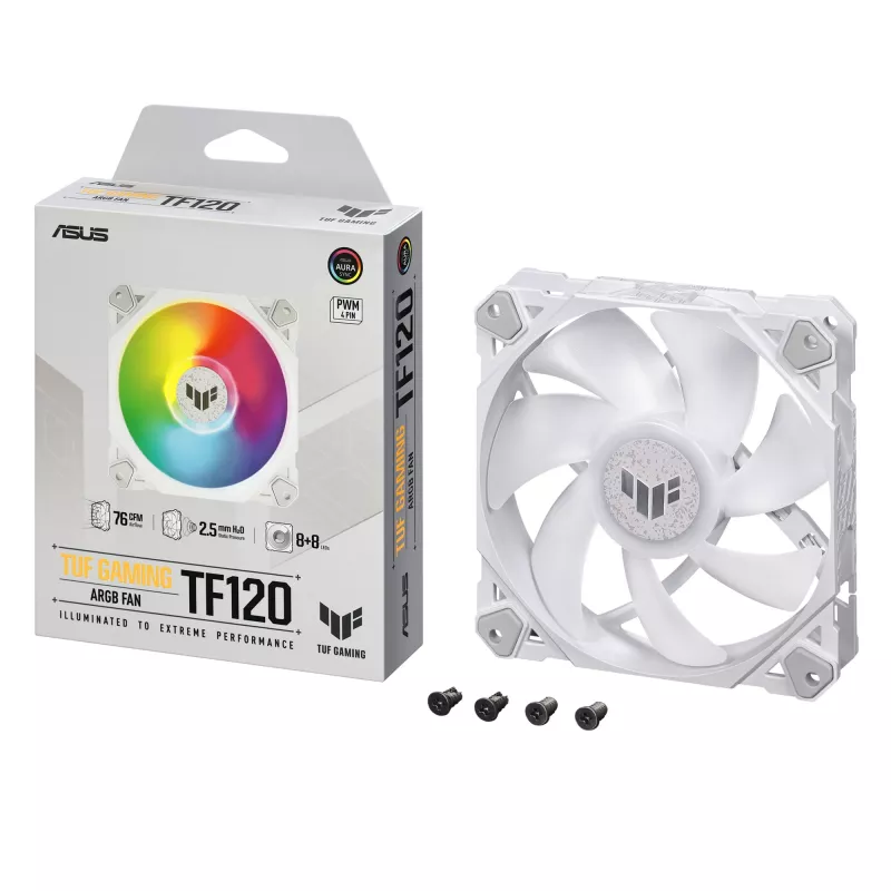 ASUS TUF GAMING TF120 ARGB WHITE EDITION computerbehuizing luchtkoeler 12 cm 1 st.