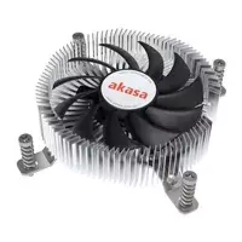 CPU-koeler Akasa Al LGA1700 voor Thin Mini-ITX — plat aluminium koellichaam