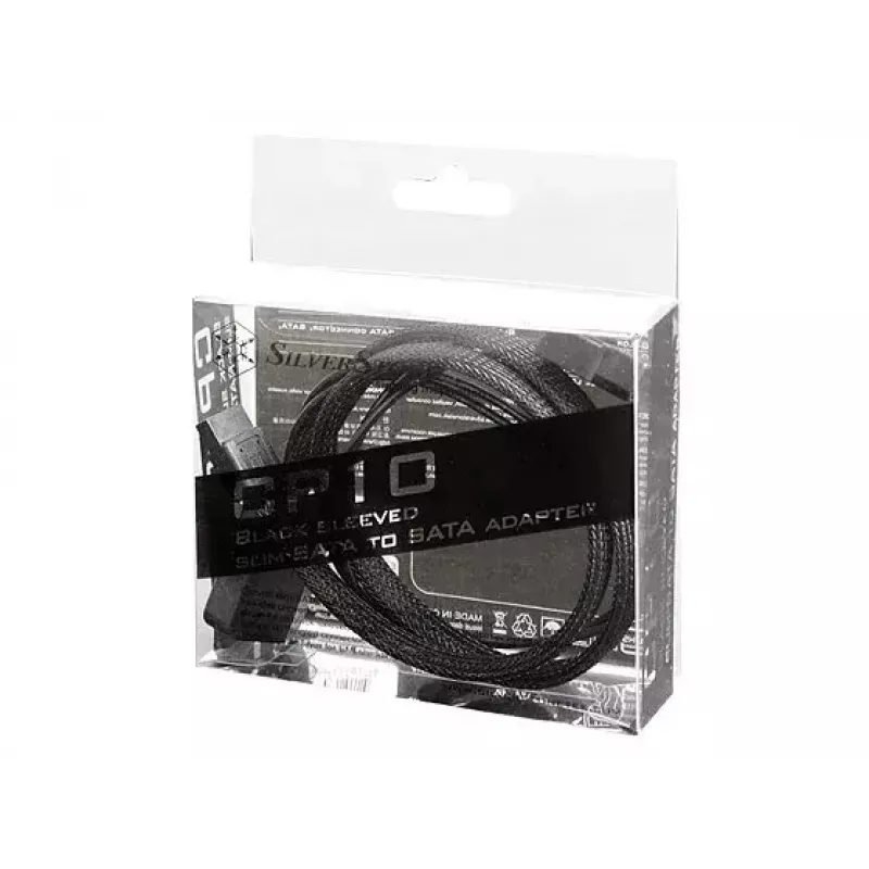 SilverStone CP10 kabel 0,5 m SATA 6-pins slimline stekker