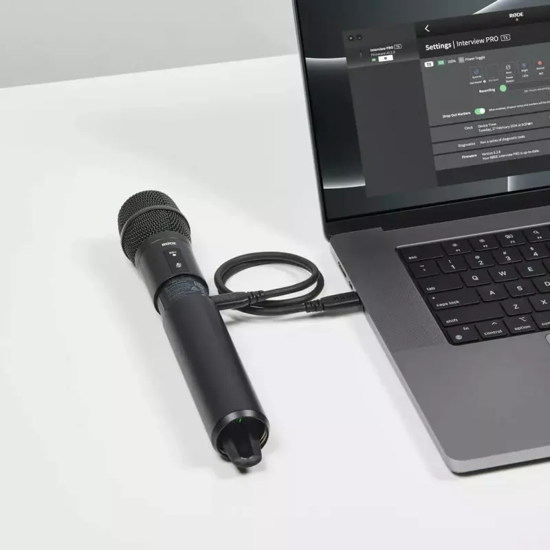 RØDE Interview PRO draadloze condensatormicrofoon, USB-C, 20 Hz–20 kHz, zwart