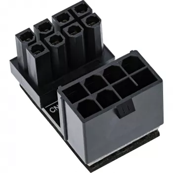 InLine interne stroomadapter 180° ATX 8-pins stekker bus zwart 26638E