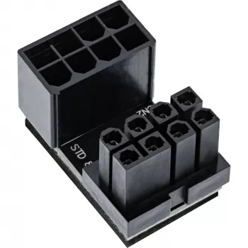 InLine interne stroomadapter 180° ATX 8-pins stekker bus zwart 26638E