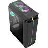Aerocool GLADIATOR DUO ATX gaming-behuizing 3x ARGB 12cm ventilator, midi tower, pc, zwart, ATX, micro ATX, Mini-ITX, ABS, SPCC, gaming