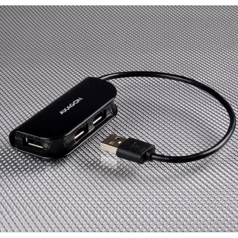 Axagon HUE-X4B interface-hub USB 2.0 480 Mbit/s zwart