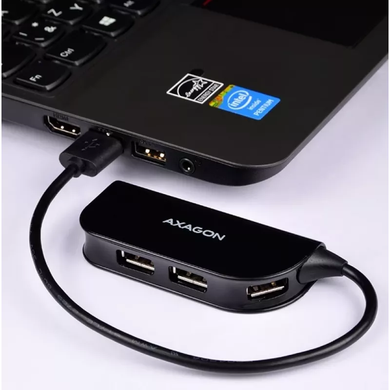 Axagon HUE-X4B interface-hub USB 2.0 480 Mbit/s zwart
