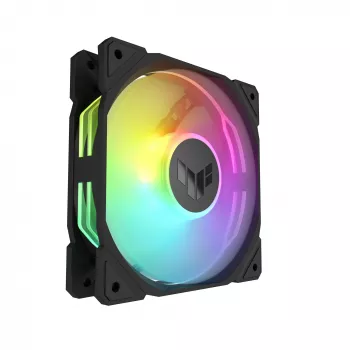 Ventilator ASUS TUF Gaming TR120 ARGB Reverse Triple Pack — 3×120 mm, 2200 tpm, PWM, 2,75 mmH2O, 16 LED's, zwart