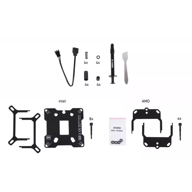 Waterkoeler Alphacool 13082 messing koper zwart 70mm