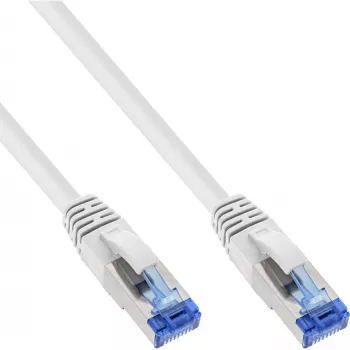 InLine patchkabel S/FTP PiMF Cat.6A halogeenvrij 500MHz wit 0,5 m