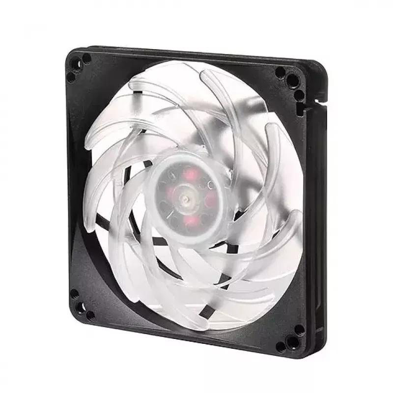 Luchtkoeler Silverstone FW124 voor computerbehuizing, zwart, wit
