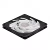 Luchtkoeler Silverstone FW124 voor computerbehuizing, zwart, wit
