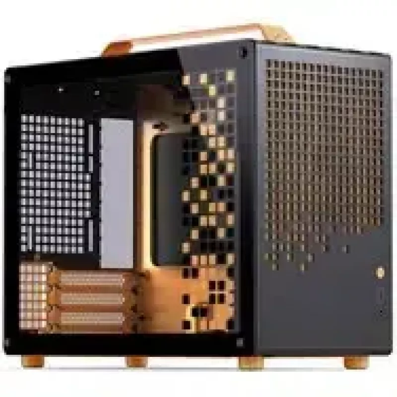 Computerbehuizing JONSPLUS MATX Handle Case Z20 – zwart-oranje