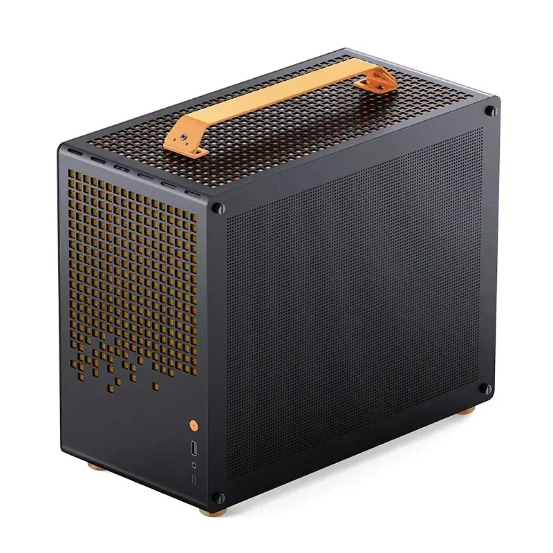 Computerbehuizing JONSPLUS MATX Handle Case Z20 – zwart-oranje