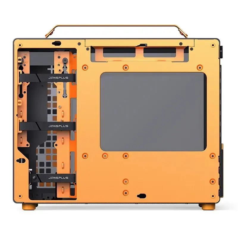 Computerbehuizing JONSPLUS MATX Handle Case Z20 – zwart-oranje