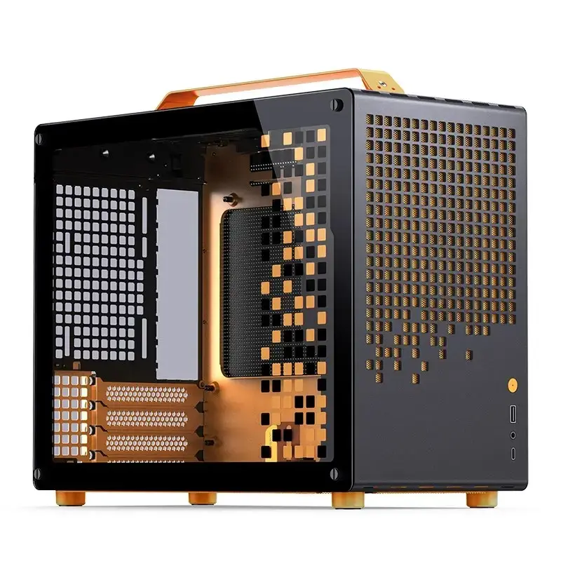 Computerbehuizing JONSPLUS MATX Handle Case Z20 – zwart-oranje