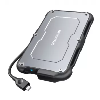 HDD/SSD-behuizing GRAUGEAR G-2502-C-10G 2,5 inch zwart staal 6 TB