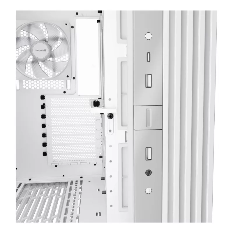 be quiet! Light Base 600 LX BGW68 Midi Tower pc-behuizing, ATX, zijraam van gehard glas, ARGB, USB-C, ondersteuning voor 360 mm radiator, wit