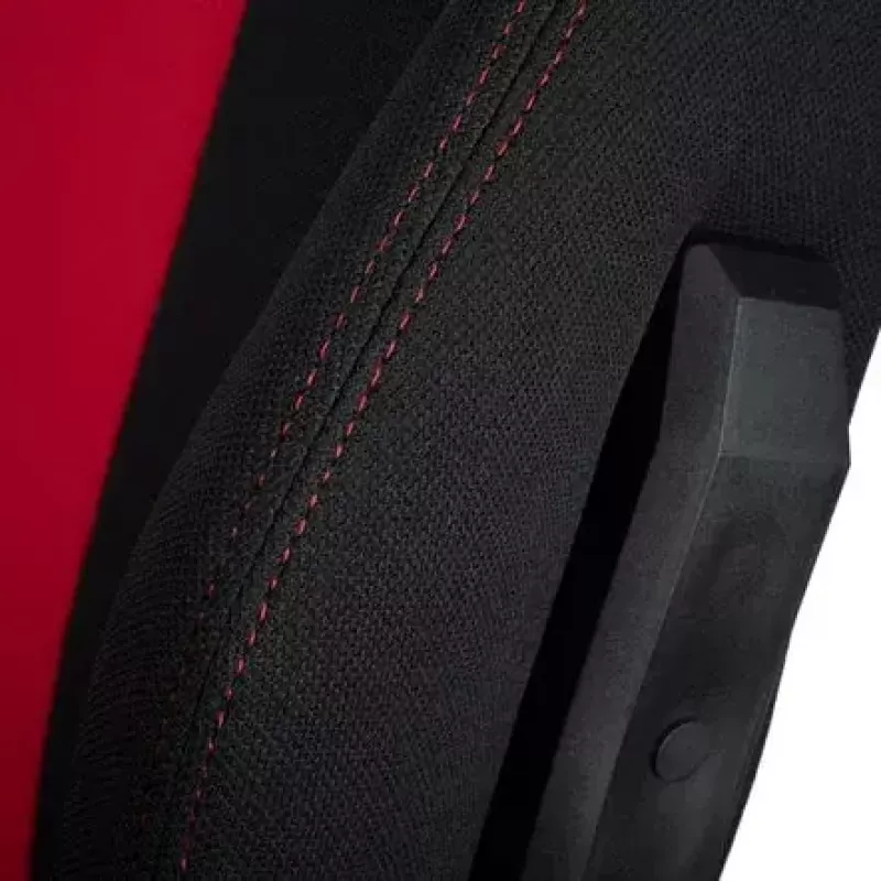 Gevoerde stoel Nitro Concepts E250 zwart rood in hoogte verstelbaar