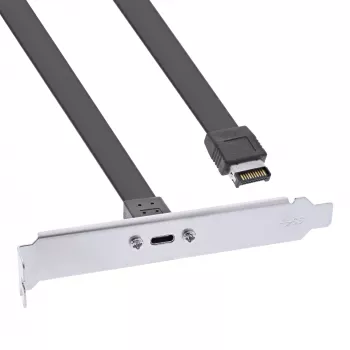 InLine PCI-slotbeugel, USB-C naar USB 3.2 frontpanel Key-A intern, 0,3 m