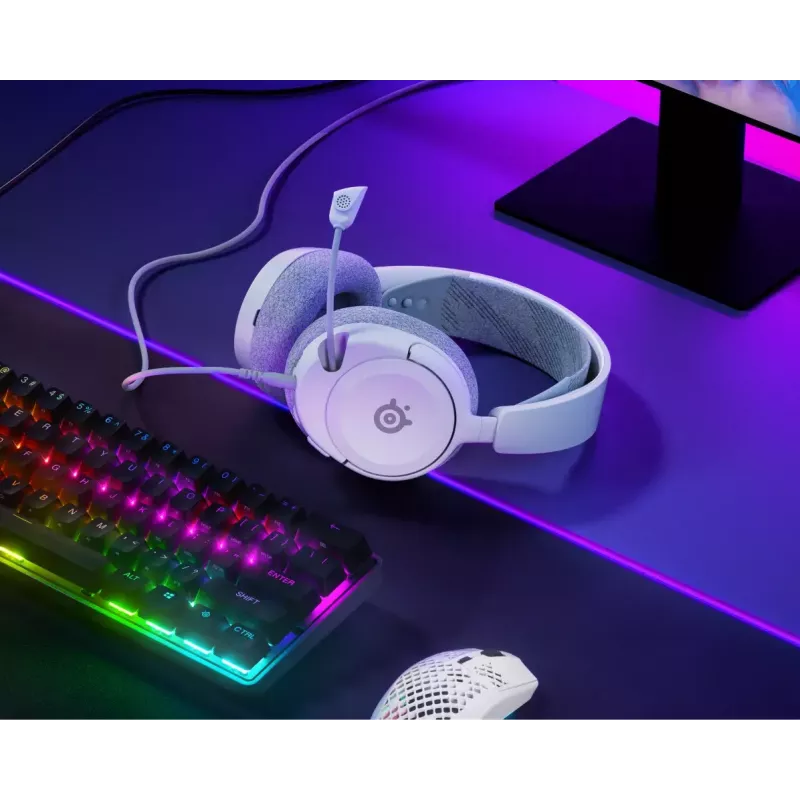 SteelSeries Arctis Nova 1 61607 bedrade gamingheadset, 3,5 mm-aansluiting, boommicrofoon, wit