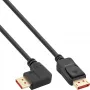 InLine DisplayPort 1.4-kabel, 8K4K, haaks, zwart/goud, 1 m