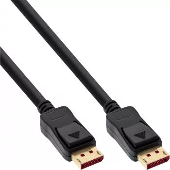InLine DisplayPort 1.4-kabel, 8K4K, zwart, goud, 1,5 m
