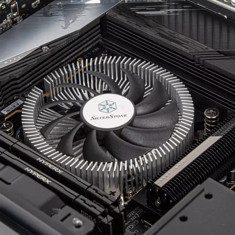 SilverStone SST-NT07-1700 low-profile CPU-luchtkoeler, 80 mm, 1500–3600 tpm, zwart