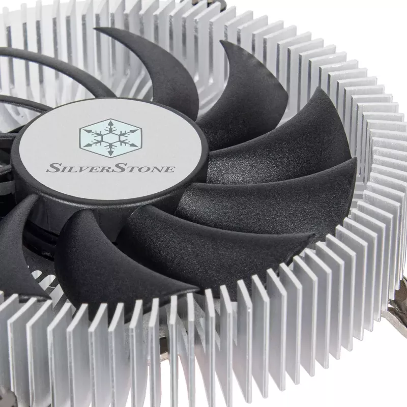 SilverStone SST-NT07-1700 low-profile CPU-luchtkoeler, 80 mm, 1500–3600 tpm, zwart