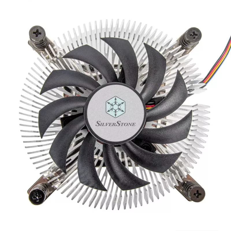 SilverStone SST-NT07-1700 low-profile CPU-luchtkoeler, 80 mm, 1500–3600 tpm, zwart
