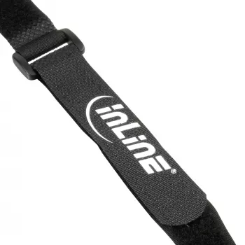 InLine kabelbinders klittenband 20×200 mm, set van 10, zwart