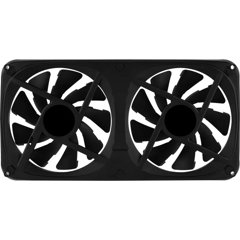 Aerocool ASTRO24 dual fan pc 12cm ARGB LED antivibratie-ondersteuning zwart