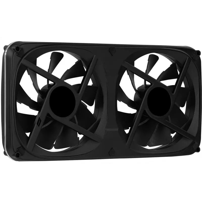 Aerocool ASTRO24 dual fan pc 12cm ARGB LED antivibratie-ondersteuning zwart