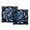 Ventilator Akasa ALUCIA SC processorkoeler 14 cm zwart blauw hydrodynamisch glijlager