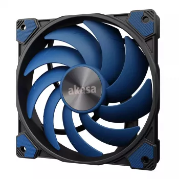 Ventilator Akasa ALUCIA SC processorkoeler 14 cm zwart blauw hydrodynamisch glijlager