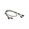 InLine USB 2.0 verlengkabel intern 2x 4-pins pinheader / pinbus, 0,60m
