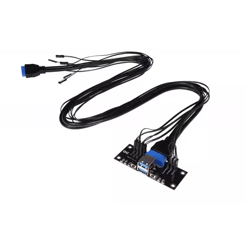 Alphacool ES front-I/O-paneel met USB 3.0 en kabelset voor servercases (25057)