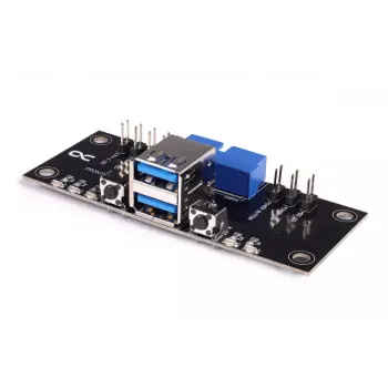 Alphacool ES front-I/O-paneel met USB 3.0 en kabelset voor servercases (25057)