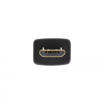 InLine Micro USB 2.0 platte kabel USB A / Micro-B, zwart / goud, 3m