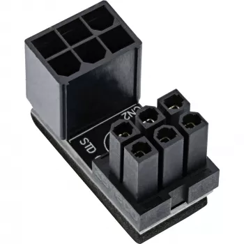InLine Power-adapter intern 180° ATX 6-pins stekker bus zwart 26636E
