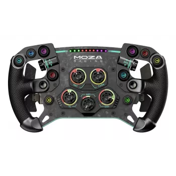 Moza Racing GS V2P stuurwiel, stuurwiel, bedraad & draadloos, zwart, koolstofvezelversterkt kunststof (CFK), koolstofvezel, leer, microvezel, snelkoppeling, batterij