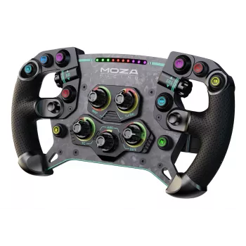 Moza Racing GS V2P stuurwiel, stuurwiel, bedraad & draadloos, zwart, koolstofvezelversterkt kunststof (CFK), koolstofvezel, leer, microvezel, snelkoppeling, batterij
