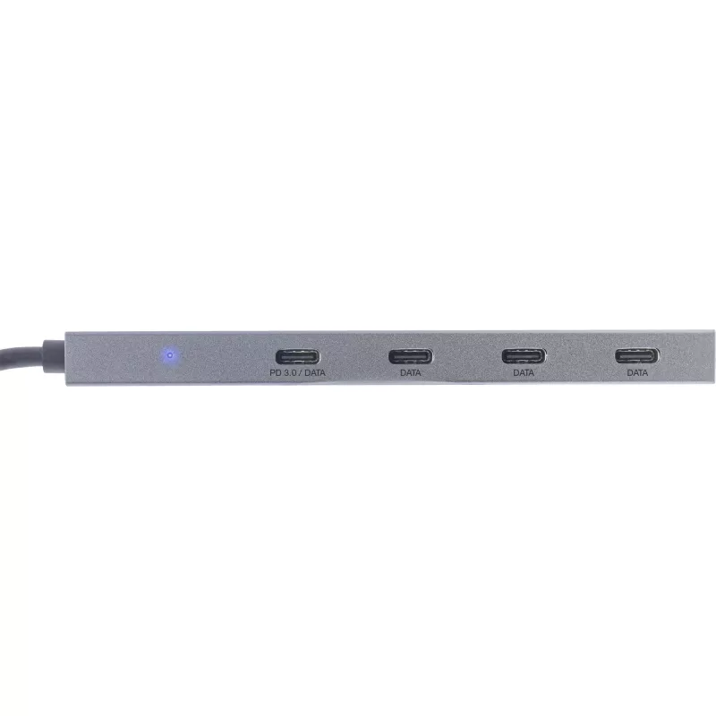 InLine USB 3.2 Gen.2 hub (10 Gb/s), 4 poorten USB-C, OTG, aluminium behuizing
