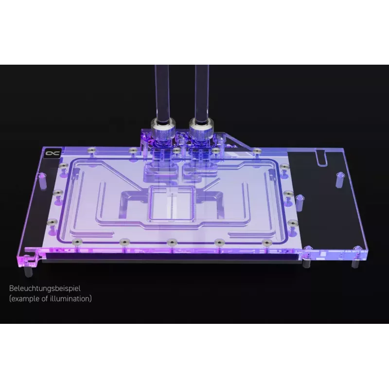 Waterblok + backplate Alphacool Eisblock Aurora acryl aluminium koper transparant