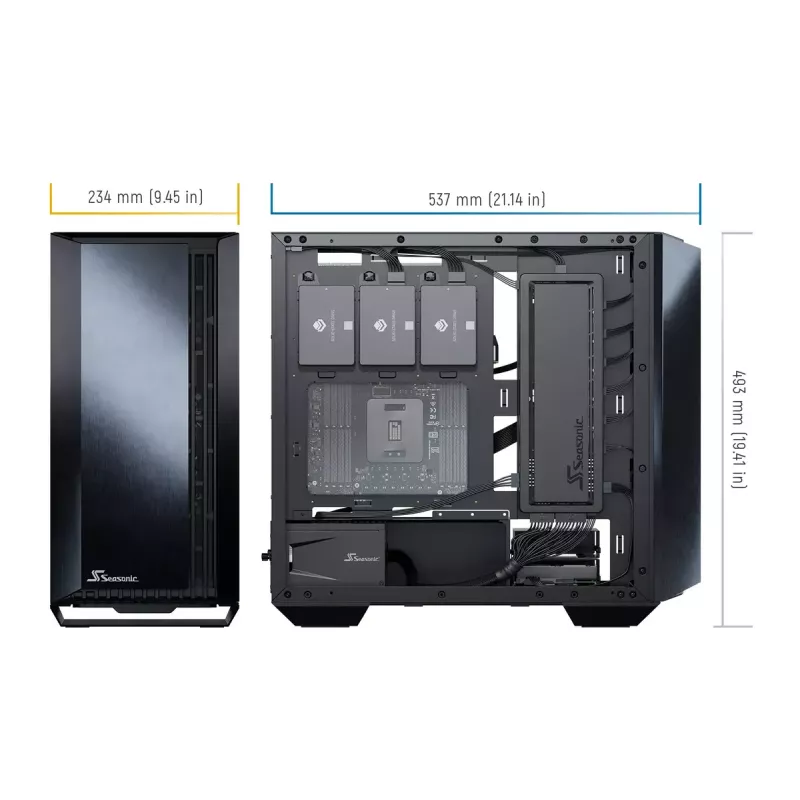 PC-behuizing Seasonic SYNCRO Q704 midi tower zwart