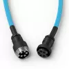 Spiraalkabel USB GLORIOUS GMMK Electric Blue — afneembare toetsenbordkabel, haakse stekkers