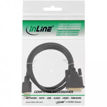 InLine HDMI naar DVI kabel, stekker / 18+1 stekker, verguld, 1 m