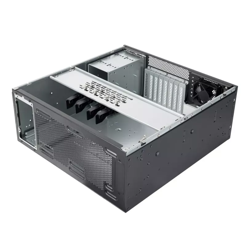 Serverrack Silverstone RM46-502-I Zwart ATX 1x80mm-ventilator