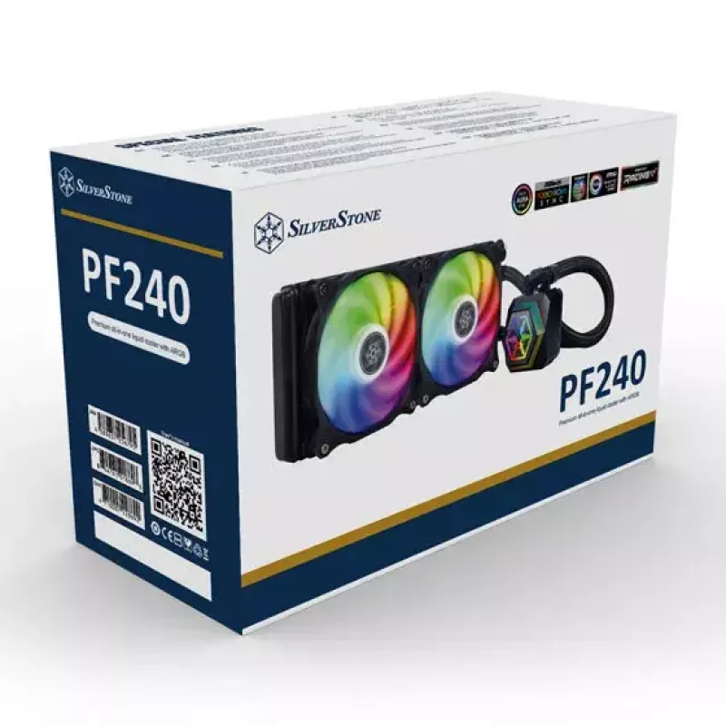 All-in-one vloeistofkoeler Silverstone PF240-ARGB 12 cm zwart