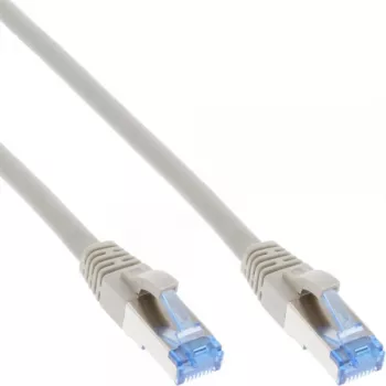 InLine patchkabel S/FTP PiMF Cat.6A halogeenvrij 500MHz grijs 15m