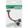 InLine SATA Y-stroomkabel SATA-bus / 2x SATA-stekker 0,15 m