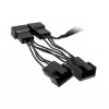 Kolink PGW-AC-KOL-113 1-op-4 PWM-ventilatorsplitterkabel, 35 cm, gevlochten, zwart